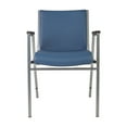 thumbnail image 6 of Flash Furniture 4 Pack Heavy Duty Navy Vinyl Stack Chair with Arms, 6 of 13