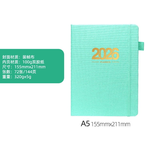 Organizador de cuaderno A5 Daily Planner - Mejor diario de viajes para trabajo, colegio y oficina con papel rayado - Regalo perfecto para estudiantes y profesionales