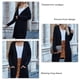 thumbnail image 5 of Mujeres cardigan Suéteres moda casual Otoño Invierno conmuting Loose color puro frente abierto chunky knit sweater negro M, 5 of 6