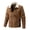 Brown, variant on WREESH Fashion Winter Jacket Men'S Solid Color Casual Loose Fitting Long Sleeved Hooded Jacket Long Sleeve Hoodless Casual Outwear Jackets Brown