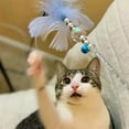 thumbnail image 3 of Pet Interactive Wand Toy Cat Tease Rod With Bell Colorful Feather Tease Cat Wand Cat Catcher Toy For Kitten, 3 of 5