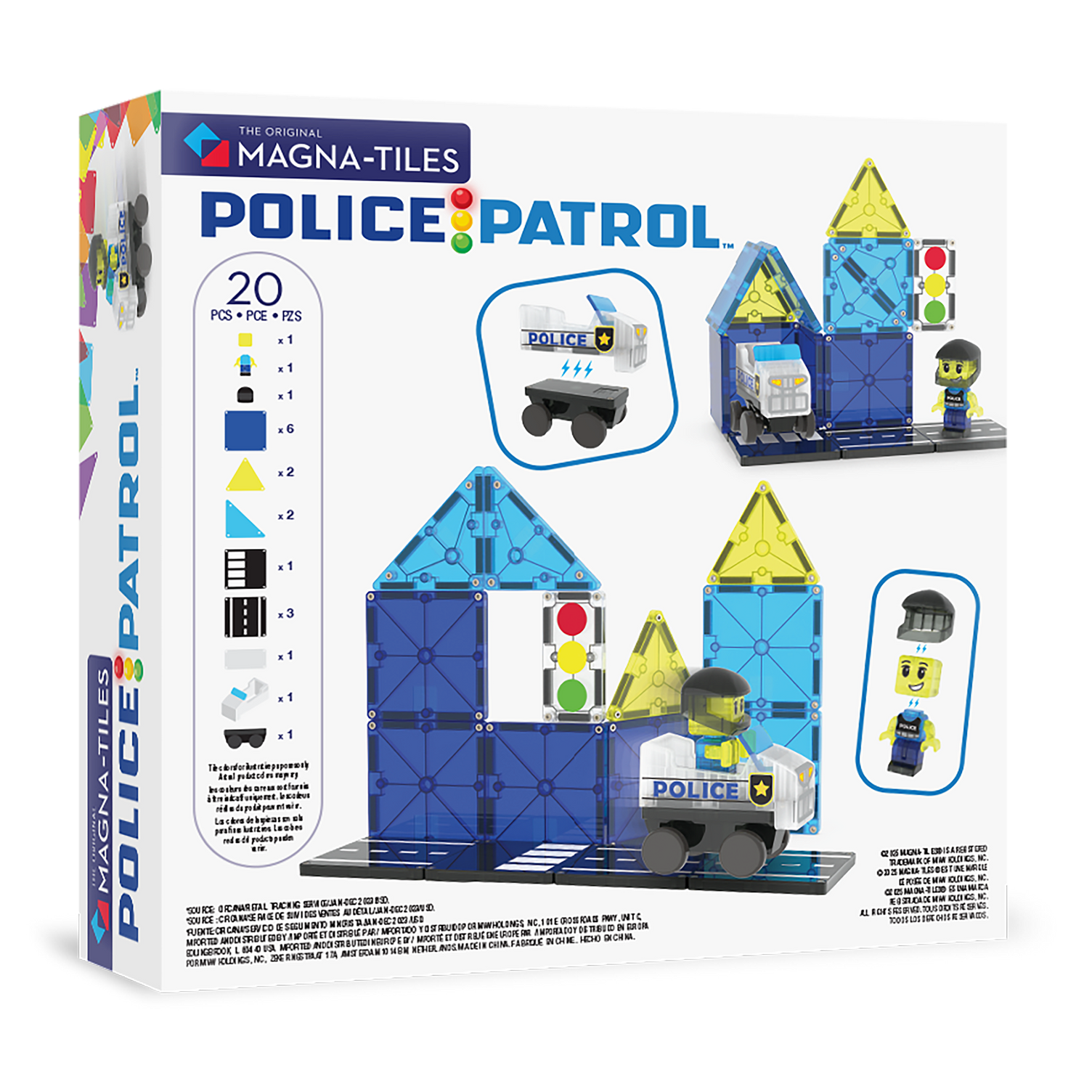 Magna-Tiles Police Patrol 20-Piece Magnetic Set photo 4