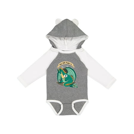 

Inktastic First Birthday This Little Dragon Is 1 Gift Baby Boy or Baby Girl Long Sleeve Bodysuit