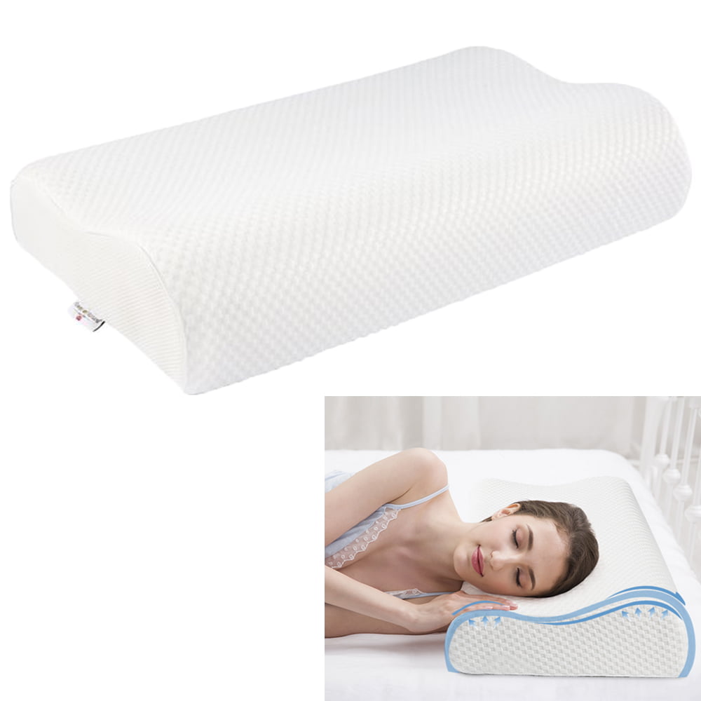 Orthopaedic Memory Foam Contour Pillow Firm Head Neck Back Suppor Free-, 