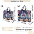 thumbnail image 2 of FORMRS Womens Corduroy Tote Bag Crossbody Shoulder Handbag with Pocket, Puprle Ethereal Floral Harmony, 2 of 7