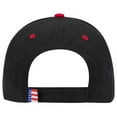 thumbnail image 3 of OTTO CAP 6 Panel Low Profile American Flag Patriot USA Baseball Cap, Black with American Flag Theme Flames on the Visor, 3 of 4