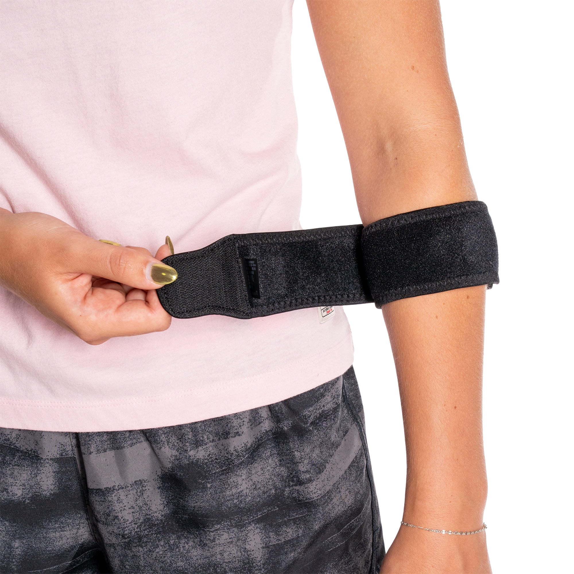 Mueller® Tennis Elbow Support with Gel Pad, One Size, Adjustable Forearm Support