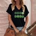 thumbnail image 2 of Tops Cortos para las Mujeres San Pablo's Día Impreso Cuello en V Envuelto Casual Top, Ligero para Todas las Estaciones Hogar Y Uso Diario, 2 of 8