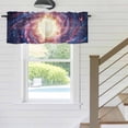 thumbnail image 5 of Kitchen Valances for Window, Galaxy Planet Theme Light Filtering Rod Pocket Valance Curtain, Moon Outer Space Short Curtains Window Topper for Bedroom Bathroom Living Room 42x18in, 5 of 9