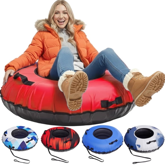 Tubo de nieve ZEALFEEL de goma con funda de lona para niños y adultos, 114 cm