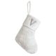 thumbnail image 2 of Calcetines navideños de seda blanca brillante, calcetines con letras de 23 cm, calcetines decorativos para chimenea, colgantes, 2 of 6