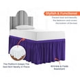 thumbnail image 2 of SGI Bedding Dorm Room Bed Skirt | Twin XL 32" Ruffled Microfiber Bed Skirt | Fade Resistant, Wrinkle Free, Anti-static, Decorative, Extra Storage Space, Clutter-Free | Purple, 2 of 8