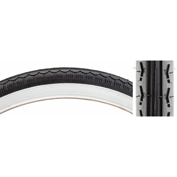 Sunlite K130 Street Cruiser Bike Bicycle Tire 26x2.125 Black/White Wall