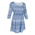 thumbnail image 1 of Vestido Maxi Femenina Estampado Floral Diseño Cómodo Transpirable Suave Deportiva Verano L Baoblaze Summer Beach T-shirt Dress, 1 of 8