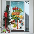 thumbnail image 4 of 6.66 x 2.99 Ft Christmas Door Cover – Santa Claus Gift Delivery Backdrop – Stretch Nylon Spandex Holiday Door Curtain for Front Door, Wall or Party Decoration, 4 of 4