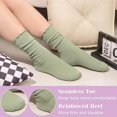 thumbnail image 4 of 6 Pairs Ruffle Socks Soft Cute Frilly Turn-Cuff Long Casual Slouch Cotton Crew Socks for Women Gifts, 4 of 10