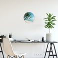 thumbnail image 6 of Blue Wall Clock Silent Non Ticking - Large Wall Clocks for Living Room Decor - Glass Beach Wall Clocks Battery Operated 16 Inches, 6 of 6