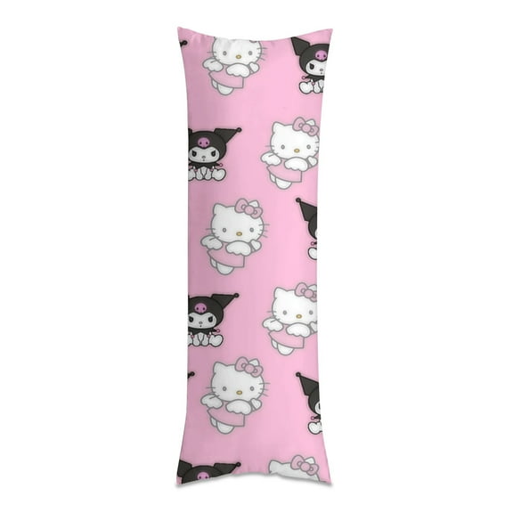 Hello Kitty Anime Body Pillow Cover Ultra Soft Microfiber Pillowcases with Hidden Zipper Closure 16x48inch