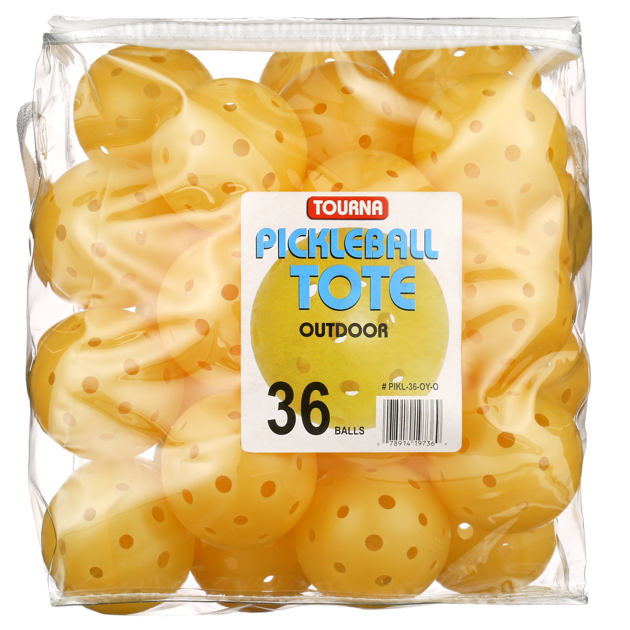 Tourna� Strike Outdoor Pickleball 36 Ball Tote Yellow.  USAPA Approved.