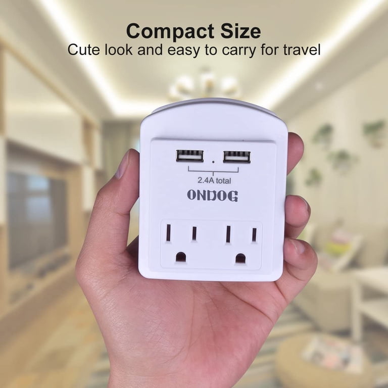 ONDOG Wall Outlet Extender 2-Pack with 2 USB Ports photo 3