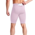 thumbnail image 5 of Breezora Men's Athletic Compression Shorts with Secure Pocket Moisture Wicking Performance Baselayer for Cycling Gym Training and Sports L Size Pink, 5 of 9