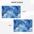 thumbnail image 4 of Linen Placemat With 18×12in Double Stitching Is Effectively Insulated And Foldable For Family Hotel Picnic Trips Steelblue Marble_1 Four Pieces, 4 of 8