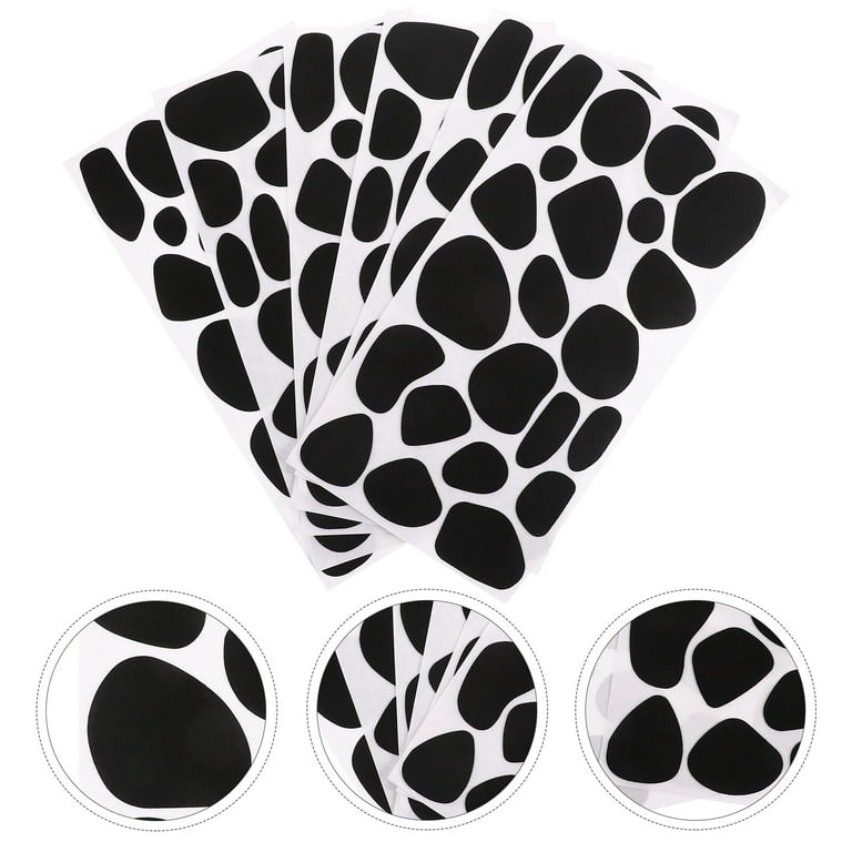 280 Pcs Cow Print Stickers | Cow Print Decor Decals for Wall, Cars, Cups |  Black