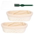 thumbnail image 1 of Banneton Bread Proofing Baskets - Round Banneton Sourdough Proving Baskets Natural Rattan Proofing Bread Basket Tools, 1 of 8