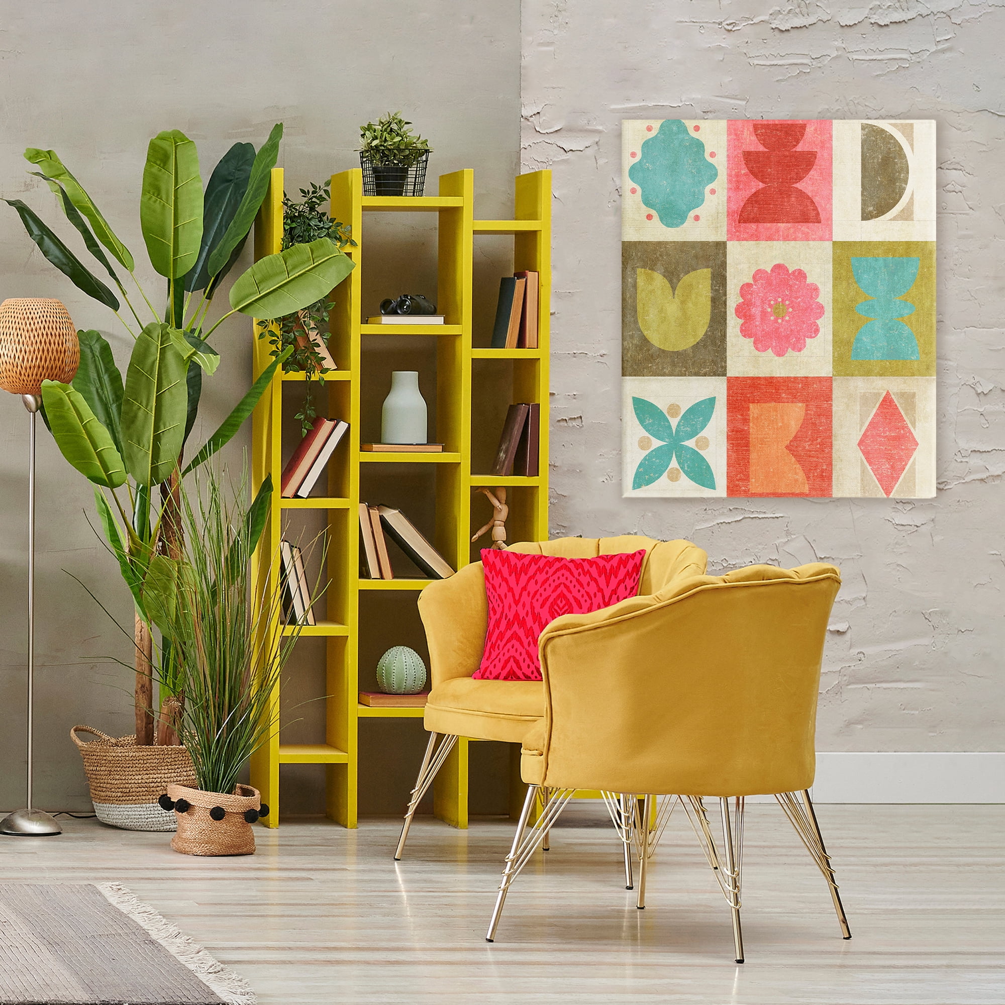 Stupell Industries Happy Dance Geometrics Canvas Wall Art, design by Suzanne Nicoll