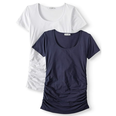 Oh! Mamma Maternity Scoop Neck Tee 2 Pack - Available in Plus (Best Gifts To Get A Pregnant Woman)