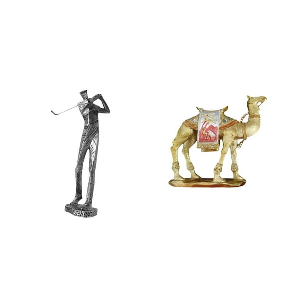 Figura de golfista,Estatua de golfista de resina,figura de golfista,decoración del hogar,Figura de escritorio,Figura de camello,decoración moderna,regalo de inauguración de la casa,Estatua
