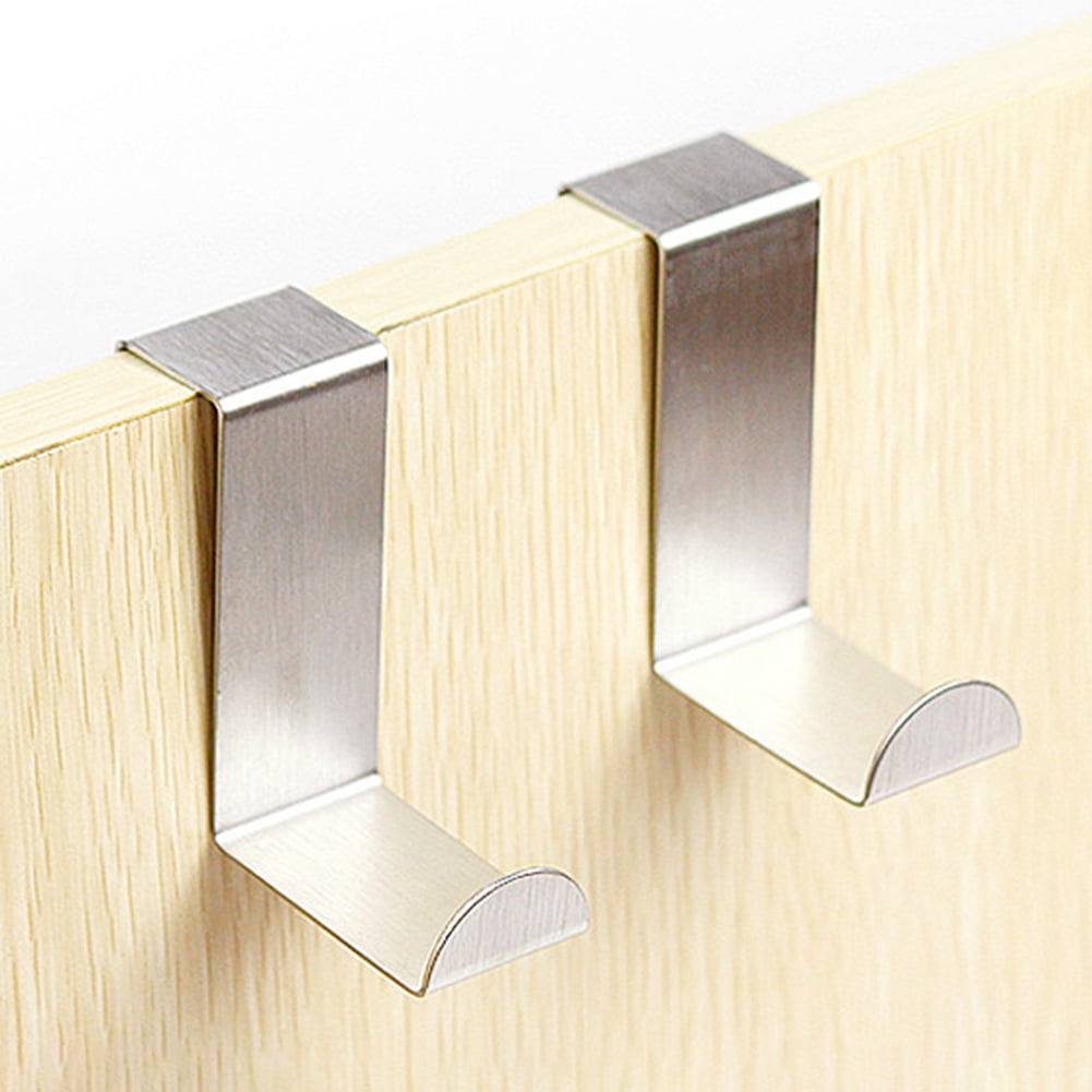 2pcs Door Hook Multipurpose Steel Kitchen Cabinet Hangers Hot U0V8 