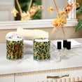 thumbnail image 4 of Yayeee 4 Pack Qtip Holder Bathroom Cotton Swab Canister with Lid Clear Dispenser Set, Orange Tree, 4 of 6