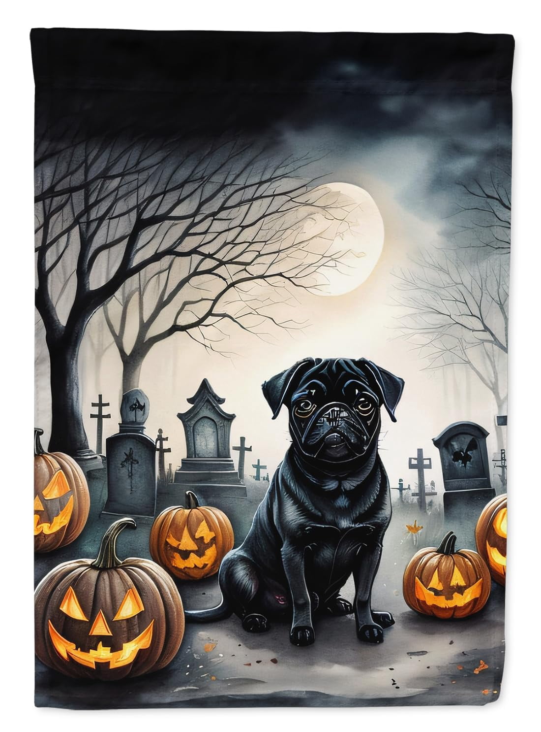 Vizsla Spooky Halloween Garden Flag 11.25 in x 15.5 in