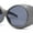 Slate - Black, variant on Womens Exaggerated Vintage Round Windbreak Goggle Style Wrap Sunglasses White - Black