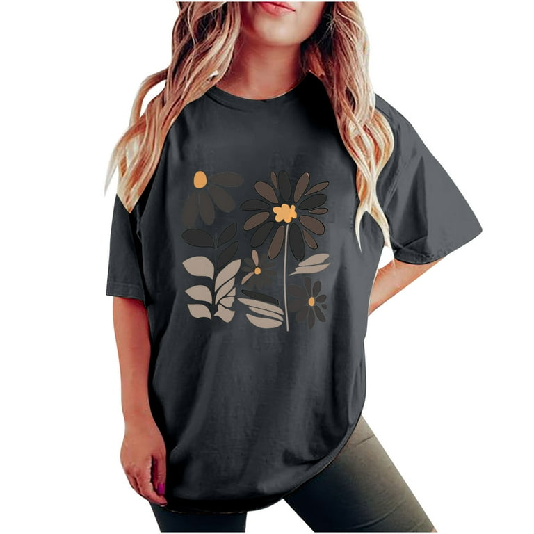 Drses Cute Spring Tshirt Oversized Floral Graphic Tees