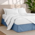 thumbnail image 3 of Bare Home Double Brushed Bed Skirt - Premium 1800 Collection - 15-inch Drop - Twin, Coronet Blue, 3 of 9