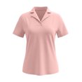 thumbnail image 5 of vigerkar Women's Polo Shirts Lapel Collar V Neck Short Sleeve Blouse Dressy Casual Tunic Tops (Pink, L), 5 of 7