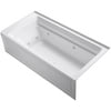 Kohler K-1124-RA-0 6 ft. Archer IA FJ Whirlpool Right Hand Drain Bath Tub, White