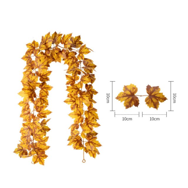 ¡Liquidación! Guirnalda navideña Lssam, guirnalda de pino, guirnalda de pino invernal, decoración otoñal, corona otoñal, enredadera de flores de seda | Guirnalda colgante para festivales, decoración