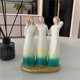 thumbnail image 4 of Three Sisters Resin Abstract Figure Sculpture Hand-Painted Resin Small Statue Craft Desktop Ornament Gift for Friends Sisters, 4 of 5