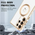 thumbnail image 4 of for Samsung Galaxy S23 Ultra Case, Luxury Cute Love Heart Pattern Plating Edge Case with MagSafe for Women Girls Soft TPU Shockproof Protective Case Cover for Samsung Galaxy S23 Ultra-White, 4 of 14