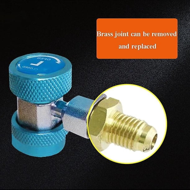 Brass Adjustable R134a Car Air Conditioner A/c Quick Connector Adapter H/l Manifold Connector R134a Removal Tools Air Conditioning Acc~11071