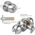 thumbnail image 3 of Fixdono Doorknob, Entry Doorknobs Lock with Keys, for Front Door, Exterior and Interior Doors, Satin Nickel Finish, 3 of 7