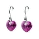 thumbnail image 3 of Aretes Zvezda Heart color Fuchsia plata .925 Zvezda ZAR-HEAR10-FUC, 3 of 4