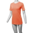 thumbnail image 5 of A2Y Women's Basic Solid Premium Cotton Short Sleeve Crew Neck T Shirt Tee Tops Deep Coral XL, 5 of 6