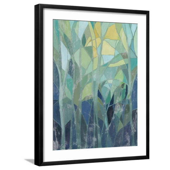 Art.com Stained Glass Forest I Art Print by Grace Popp, Black Frame Wall Art, 23" x 29"