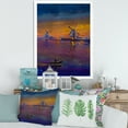 thumbnail image 3 of Designart 'Evening Fishing Near The Traditional Windmill' Nautical & Coastal Framed Art Print, 3 of 4