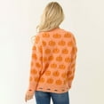 thumbnail image 7 of NMMUED Halloween Sweaters, Womens Fall Clothing, Halloween Crewneck, Knit Sweater, Ghost Sweater, Womens Fall Tops, Orange L, 7 of 7