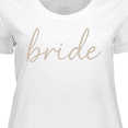 thumbnail image 4 of Inktastic Elegant Bride Script Minimalist Typography Women's Plus Size T-Shirt, 4 of 5